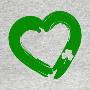 St. Patrick’s Day Big Heart with Shamrock Cutout T-Shirt